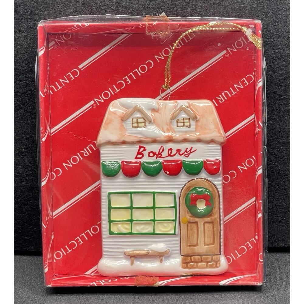 Russ‎ Berrie Christmas Ornament Glazed Bisque Dillards Style 9371G Bakery